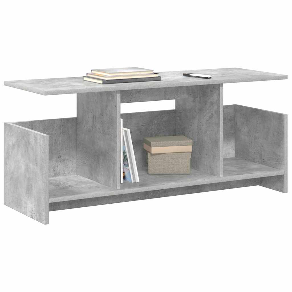 vidaXL TV-standaard Beton Grijs 102 x 35 x 45 cm Bewerkt hout