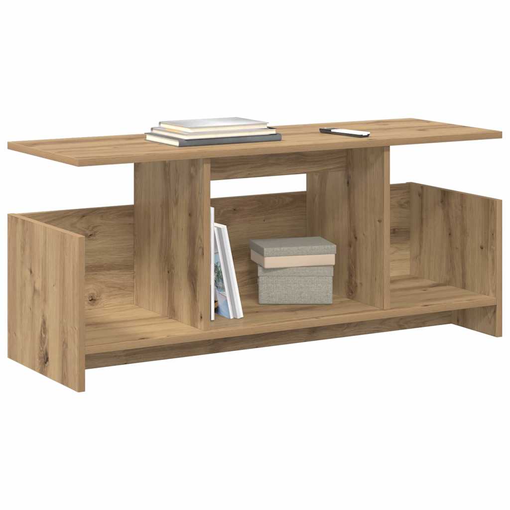vidaXL TV-standaard Artisan Eiken 102 x 35 x 45 cm Bewerkt hout