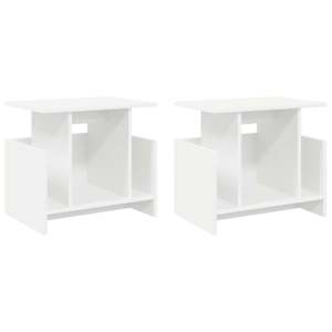 Televizní stojan 2 pcs Bílá 50 x 35 x 45 cm kompozitní dřevo - obrázek 2