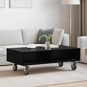 Stranska miza s kolesi Črna Orehovina 90 x 50 x 30 cm