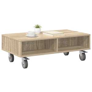 Stolek s koly Sonoma dub 90 x 50 x 30 cm kompozitní dřevo - obrázek 3