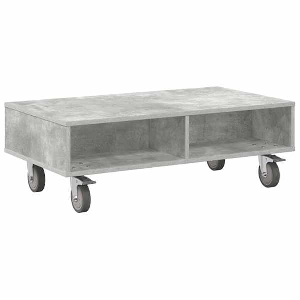 vidaXL Rattaga k&uuml;lgtabel Betoonhall 90 x 50 x 30 cm Tehispuit
