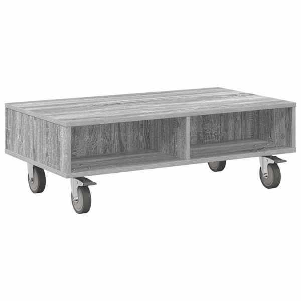 vidaXL Rattaga k&uuml;lgtabel Hall Sonoma 90 x 50 x 30 cm Tehispuit