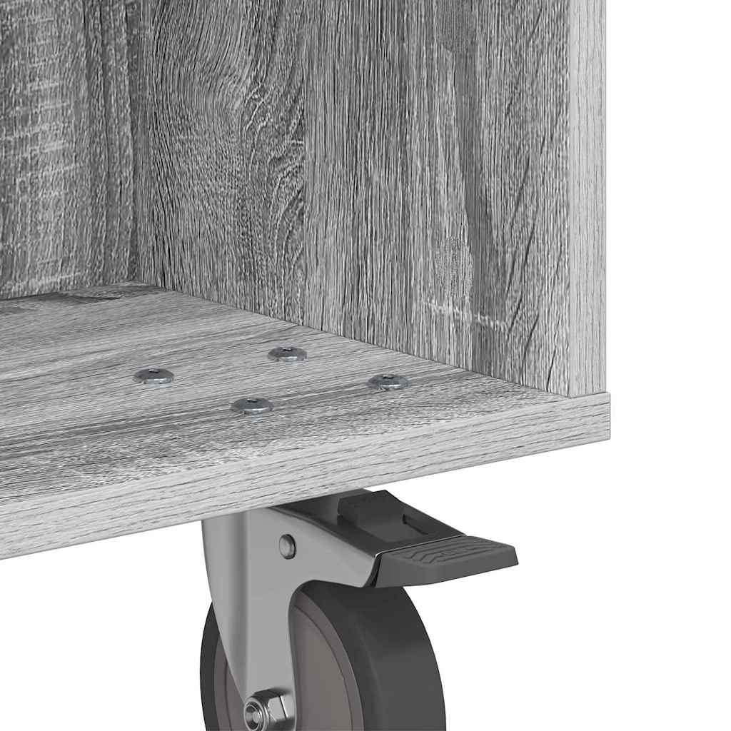 Bijzettafel met wielen Grijs Sonoma 50 x 50 x 30 cm | luizaXL | Dé meubelwinkel voor elk interieur Bijzettafel met wielen Grijs Sonoma 50 x 50 x 30 cm - Afbeelding 9