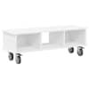 vidaXL Telerialus 100 x 35 x 35 cm Valge Tehispuit