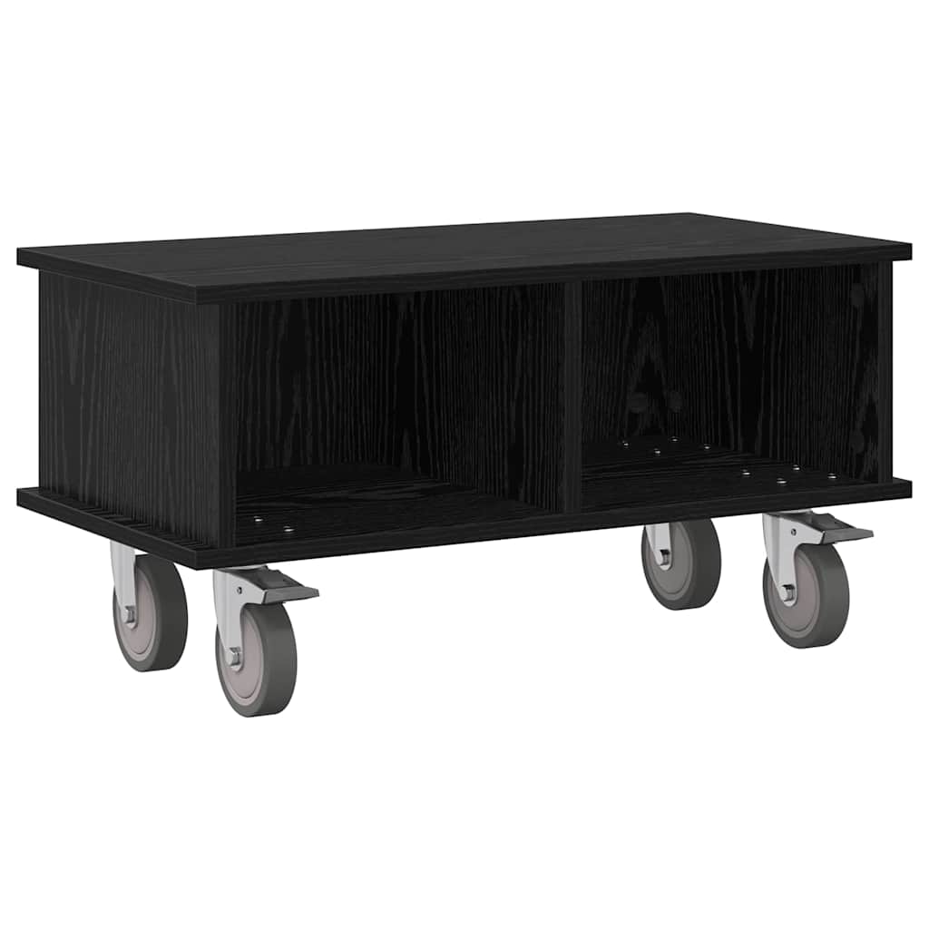 VidaXL Tv Stand Zwart Eiken 68, 5 X 35 X 35 Cm Bewerkt Hout