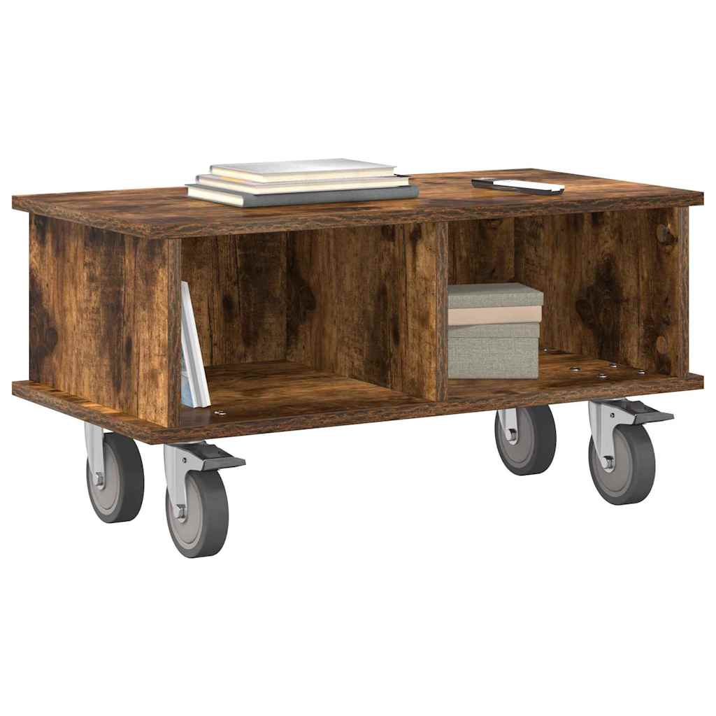 vidaXL TV-standaard Gerookt eiken 68,5 x 35 x 35 cm Bewerkt hout