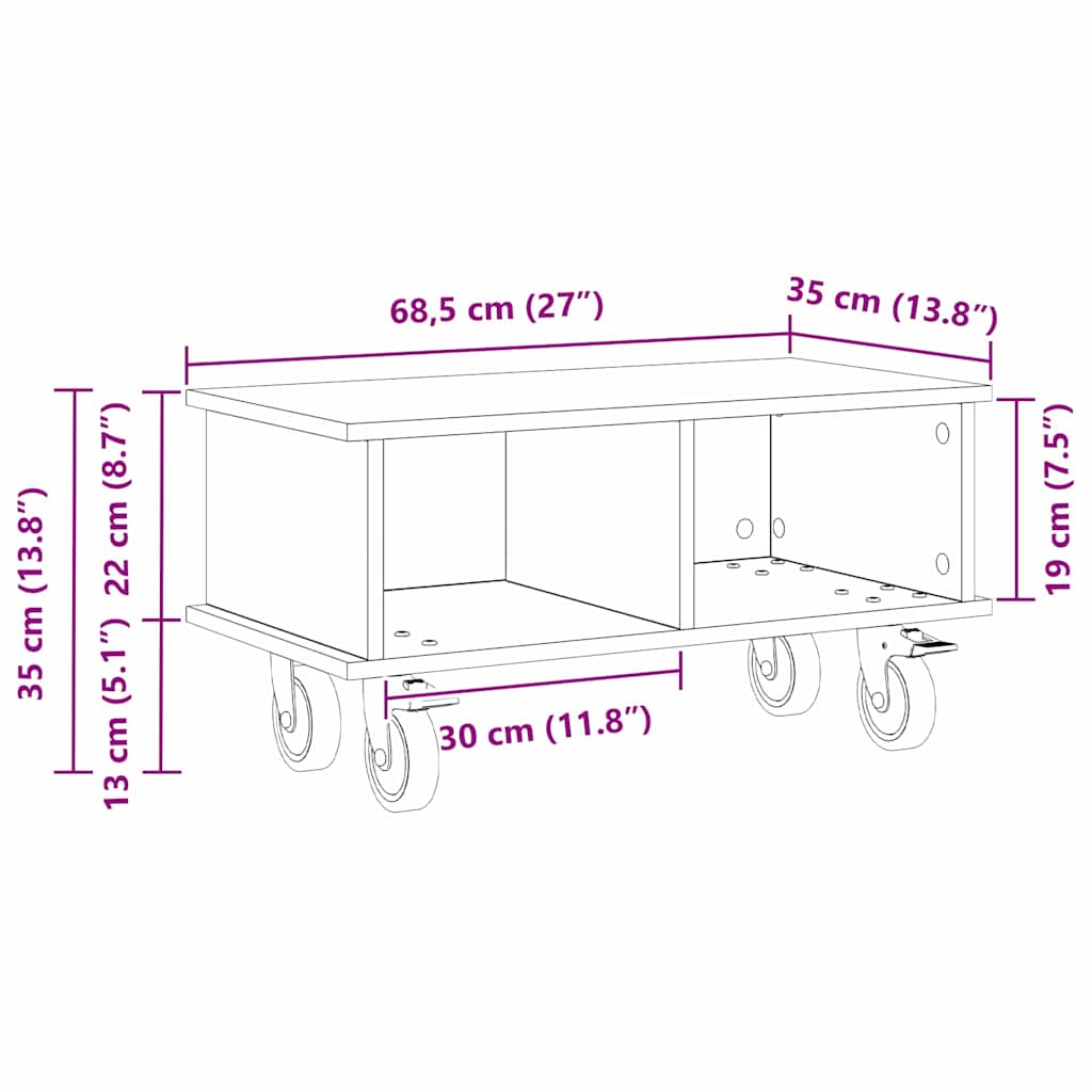 Telerialus Vana puit 68,5 x 35 x 35 cm Tehispuit 11 Kõik vajalik sinu aeda ja koju! Telerialus Vana puit 68,5 x 35 x 35 cm Tehispuit - Image 11