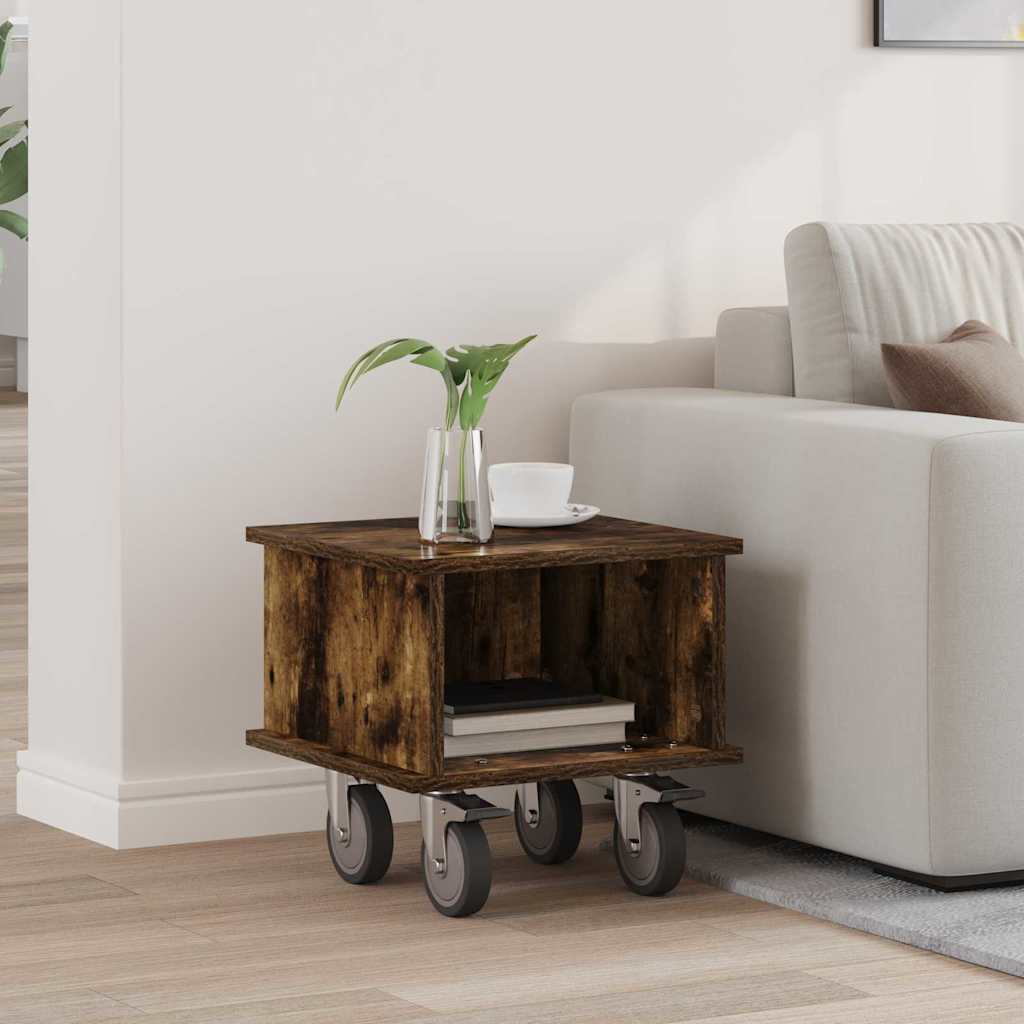 vidaXL Support TV Stejar fumuriu 37 x 35 x 35 cm Lemn compozit