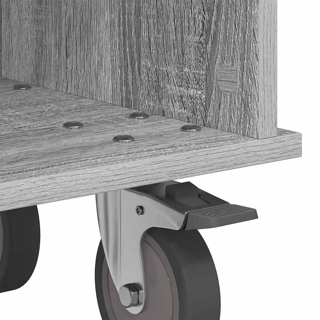 TV stojalo Siva Sonoma 37 x 35 x 35 cm Konstruiran les - slika 9