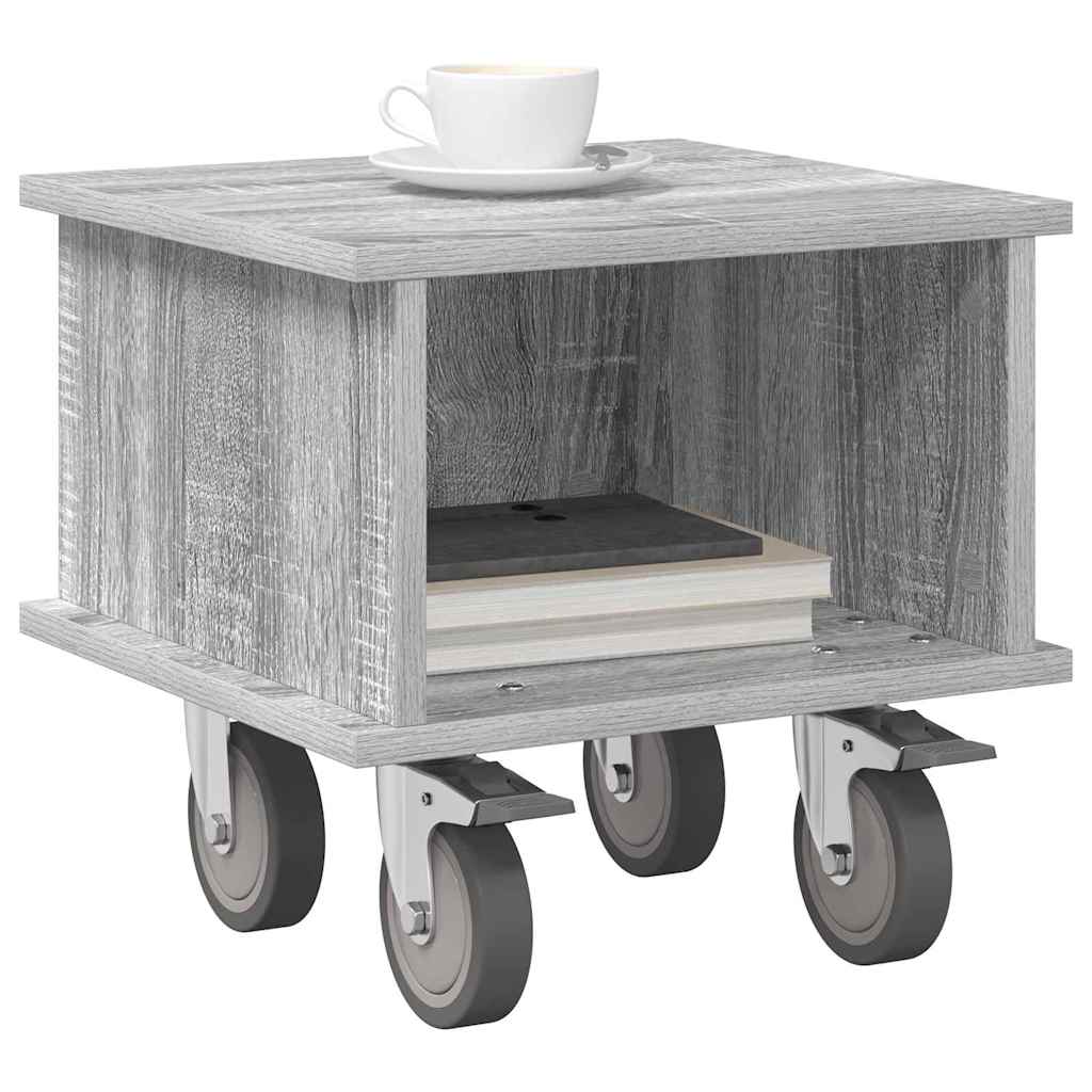 TV stojalo Siva Sonoma 37 x 35 x 35 cm Konstruiran les - slika 3