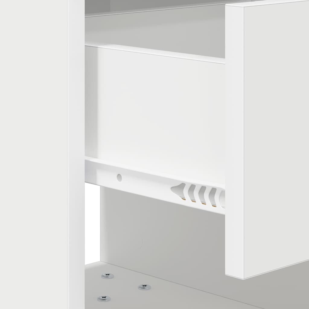 Nočna omarica Bela 40,5 x 40 x 48 cm Konstruiran les - slika 11