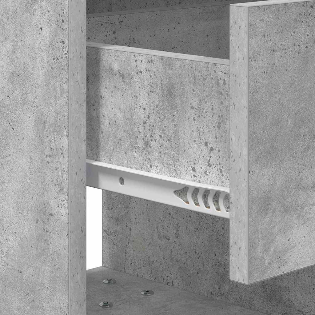 Нощно шкафче Циментено сиво 40,5 x 40 x 48 см Инженерно дърво - Image 11