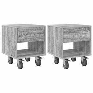 Noční stolek 2 pcs Šedá Sonoma 40,5 x 40 x 48 cm - obrázek 2