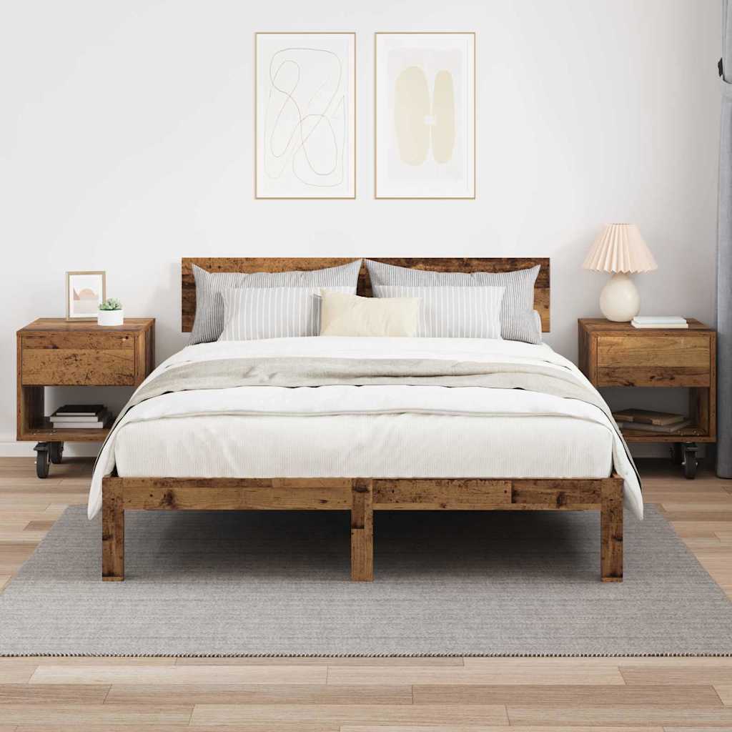 Nočna omarica 2 pcs Star les 40,5 x 40 x 48 cm Konstruiran les - slika 4