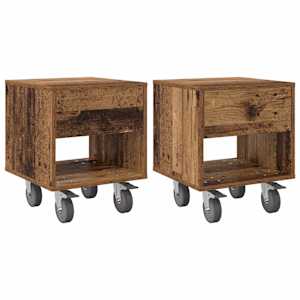 Noční stolek 2 pcs Staré dřevo 40,5 x 40 x 48 cm - obrázek 2