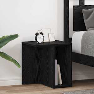 Stranska miza 2 pcs Črna Orehovina 37 x 32 x 40 cm