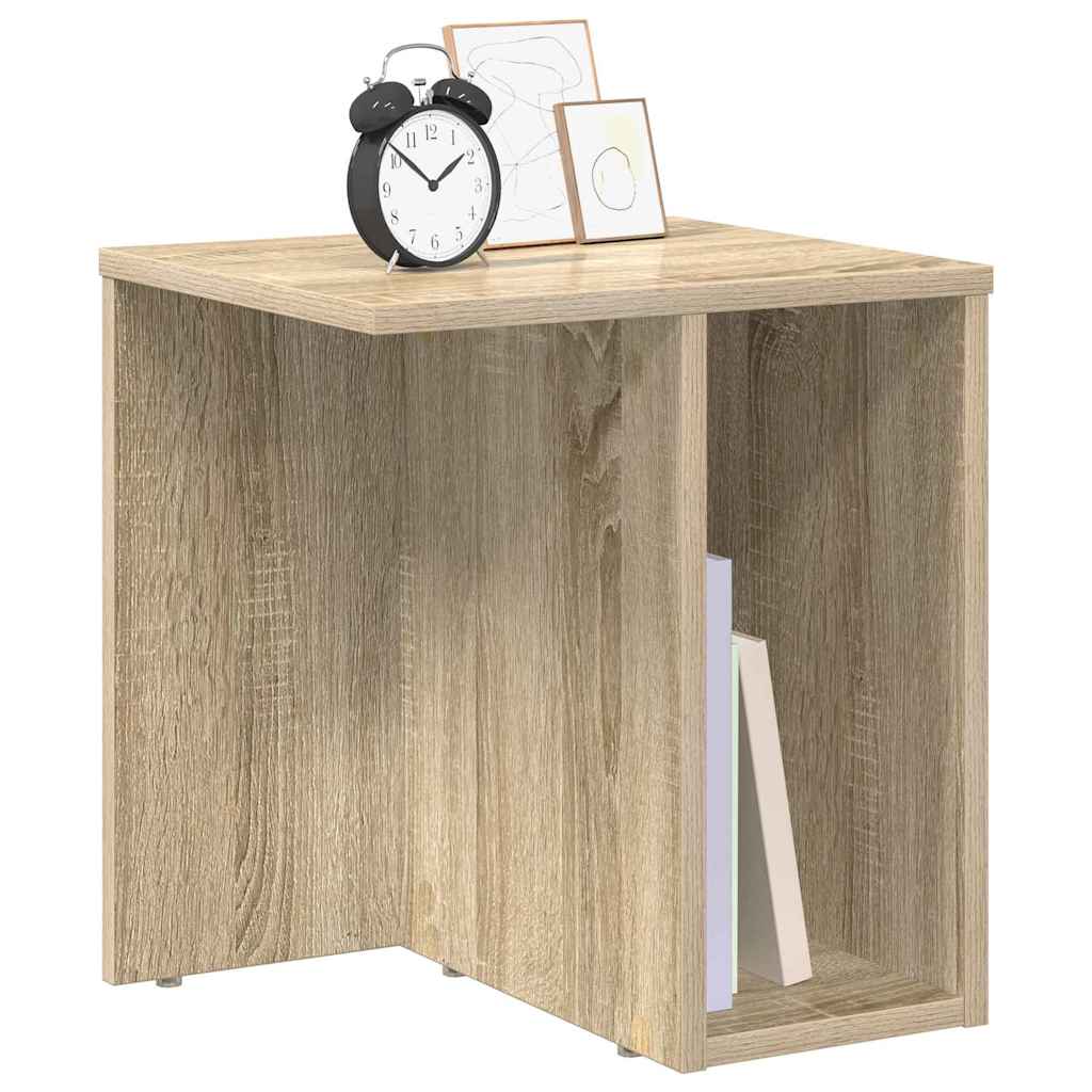 vidaXL Bijzettafel 2 pcs Sonoma Eiken 37 x 32 x 40 cm Bewerkt hout
