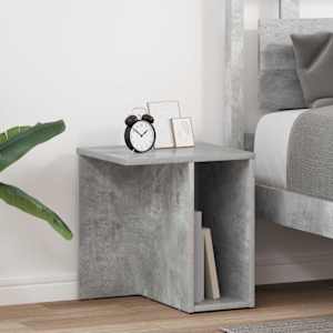 Stranska miza 2 pcs Betonsko siva 37 x 32 x 40 cm