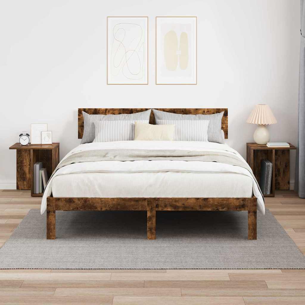 Stranska miza 2 pcs Dimljeni oreh 37 x 32 x 40 cm - slika 4