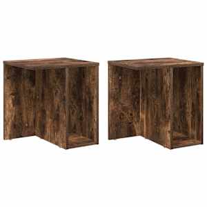 Odkládací stolek 2 pcs Kouřový dub 37 x 32 x 40 cm - obrázek 2