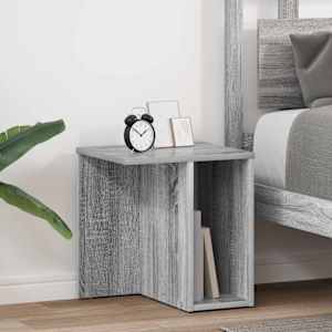 Stranska miza 2 pcs Siva Sonoma 37 x 32 x 40 cm Konstruiran les