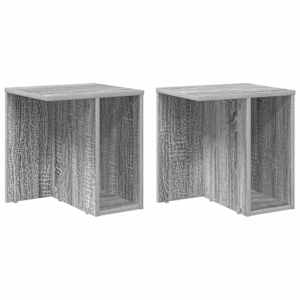 Odkládací stolek 2 pcs Šedá Sonoma 37 x 32 x 40 cm - obrázek 2