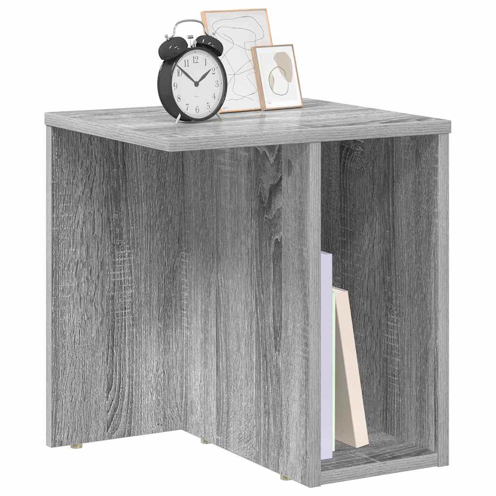 vidaXL Bijzettafel 2 pcs Grijs Sonoma 37 x 32 x 40 cm Bewerkt hout