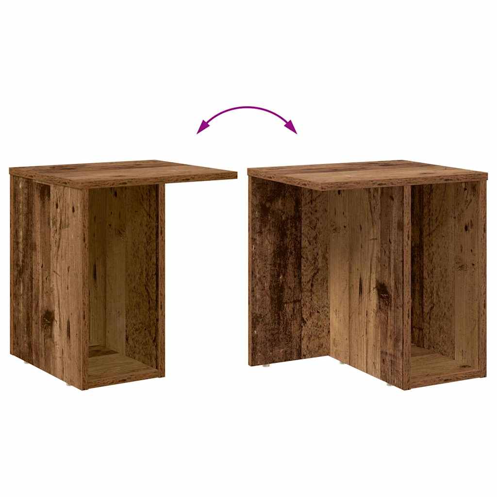 Bijzettafel 2 pcs Oudhout 37 x 32 x 40 cm Bewerkt hout | luizaXL | Dé meubelwinkel voor elk interieur Bijzettafel 2 pcs Oudhout 37 x 32 x 40 cm Bewerkt hout - Afbeelding 11