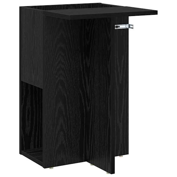 vidaXL Otsalaud Must tamm 35 x 40 x 55 cm Tehispuit