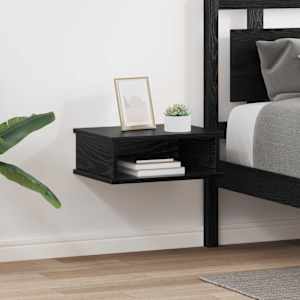 Noční stolek 2 pcs Černý dub 40 x 31 x 15 cm kompozitní dřevo - obrázek 1