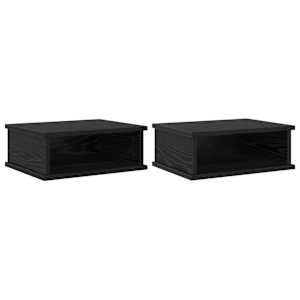 Noční stolek 2 pcs Černý dub 40 x 31 x 15 cm kompozitní dřevo - obrázek 2