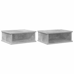 Noční stolek 2 pcs Betonově šedá 40 x 31 x 15 cm - obrázek 2