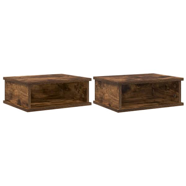 vidaXL &Ouml;&ouml;kapp 2 tk Suitsetatud tamm 40 x 31 x 15 cm Tehispuit