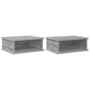 Noční stolek 2 pcs Šedá Sonoma 40 x 31 x 15 cm kompozitní dřevo - obrázek 2
