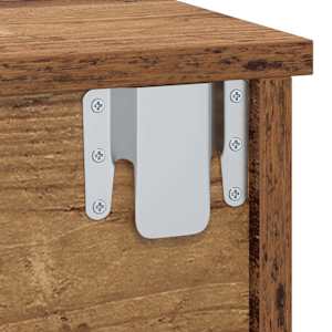 Noční stolek 2 pcs Staré dřevo 40 x 31 x 15 cm kompozitní dřevo - obrázek 10