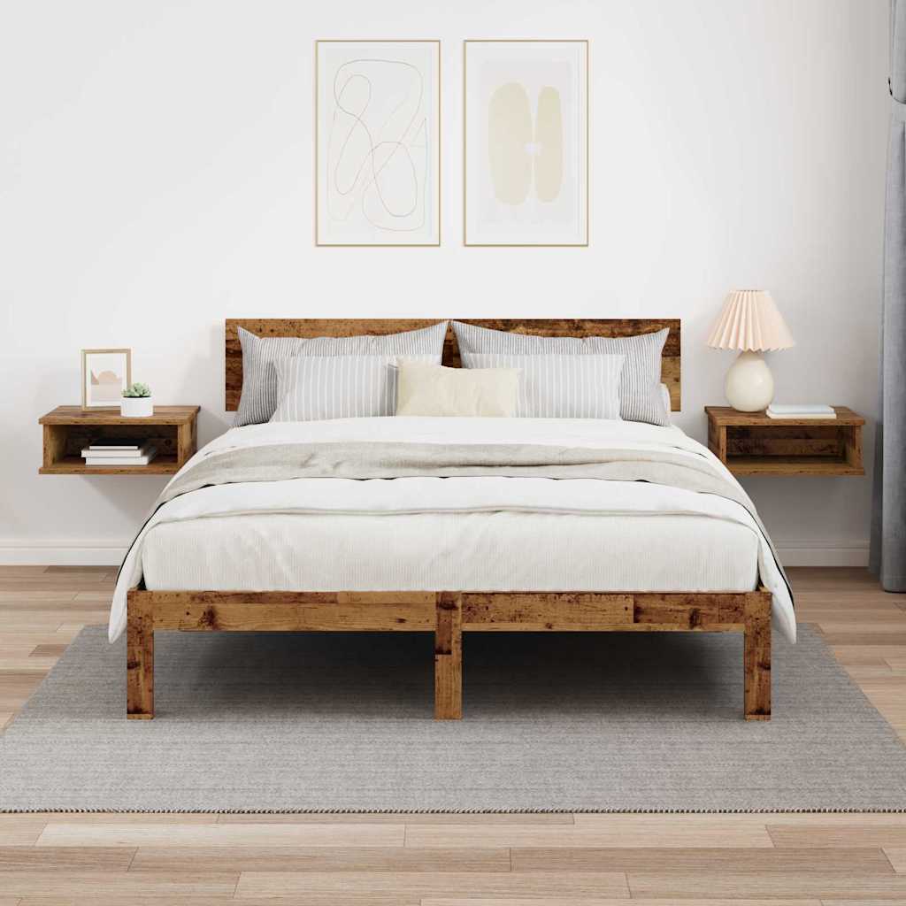 Nočna omarica 2 pcs Star les 40 x 31 x 15 cm Konstruiran les - slika 4