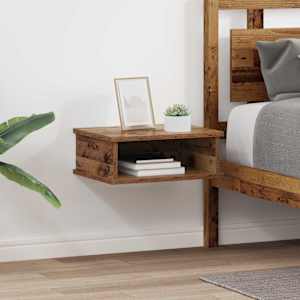 Noční stolek 2 pcs Staré dřevo 40 x 31 x 15 cm kompozitní dřevo - obrázek 1