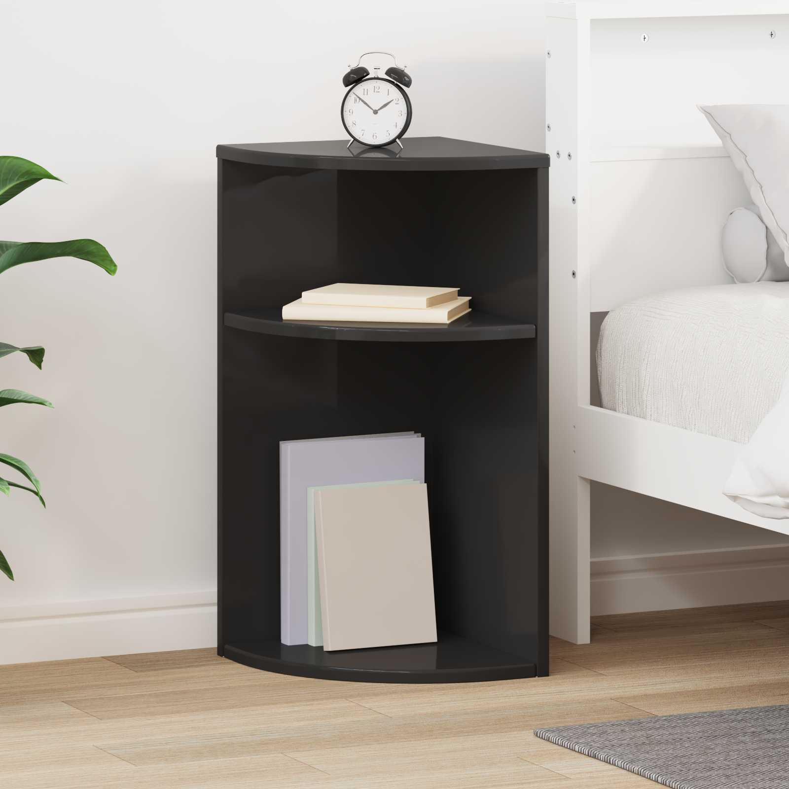  End Table Μαύρο 29,6 x 29,6 x 60 εκ Επεξεργασμένο ξύλο V-891121