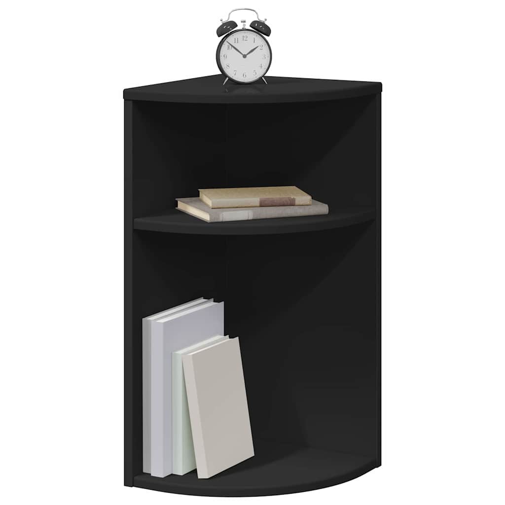 vidaXL Bijzettafel Zwart 29,6 x 29,6 x 60 cm Bewerkt hout