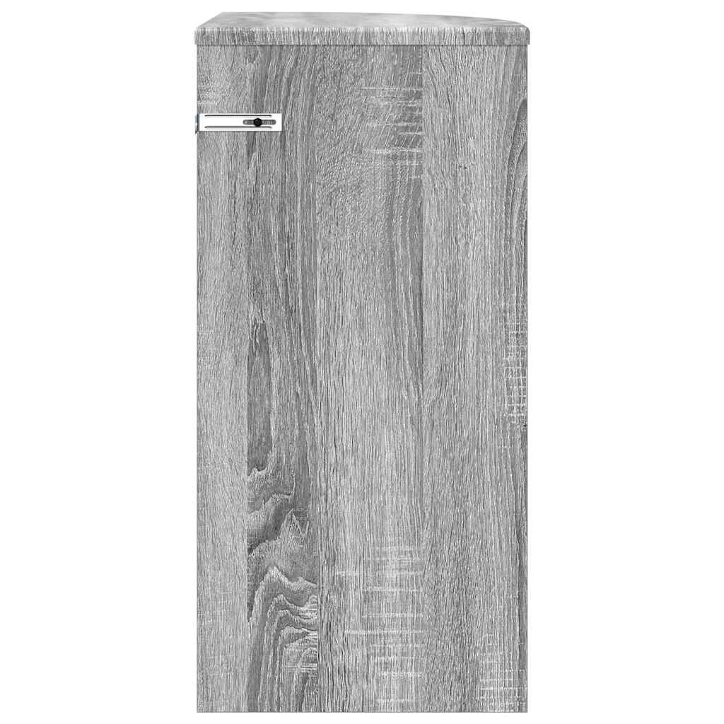 Крайна масичка Сив Сонома 29,6 x 29,6 x 60 см Инженерно дърво - Image 4