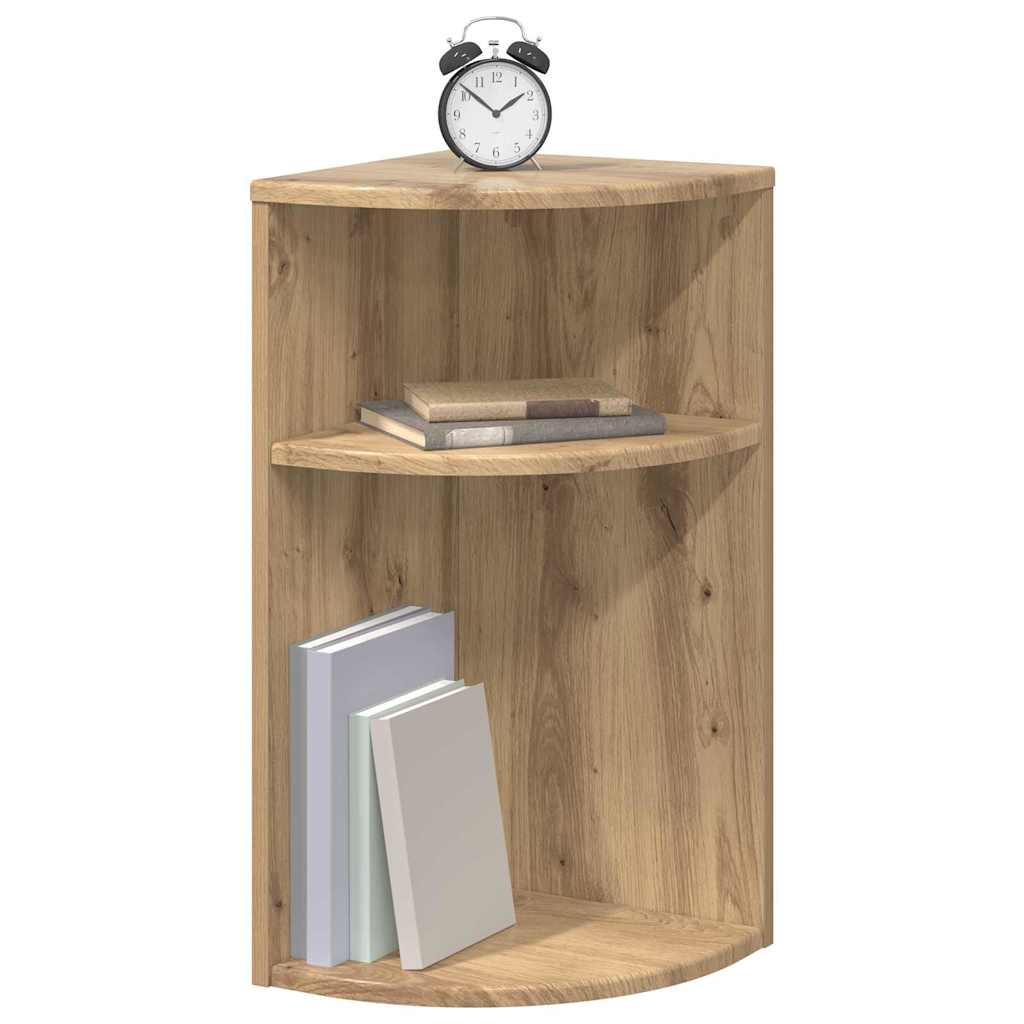 vidaXL Bijzettafel Artisan Eiken 29,6 x 29,6 x 60 cm Bewerkt hout