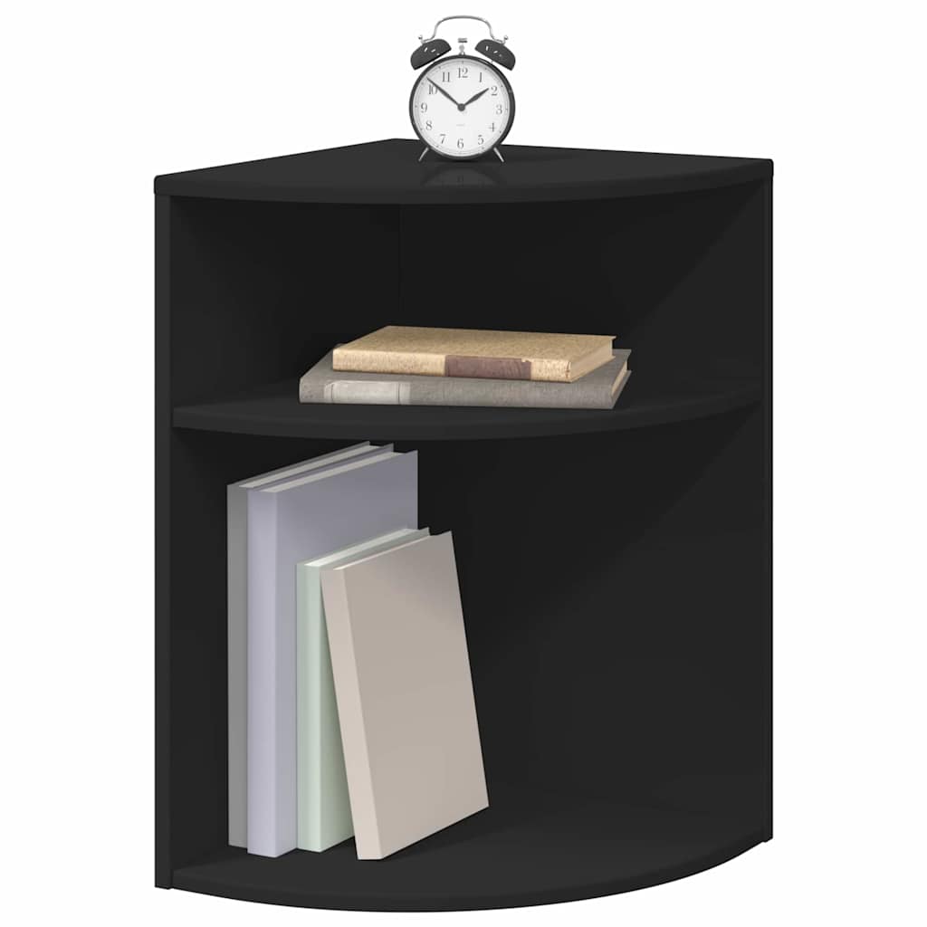 vidaXL Bijzettafel Zwart 39,7 x 39,7 x 60 cm Bewerkt hout