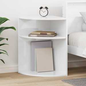 Stranska miza Visok sijaj bela 39,7 x 39,7 x 60 cm