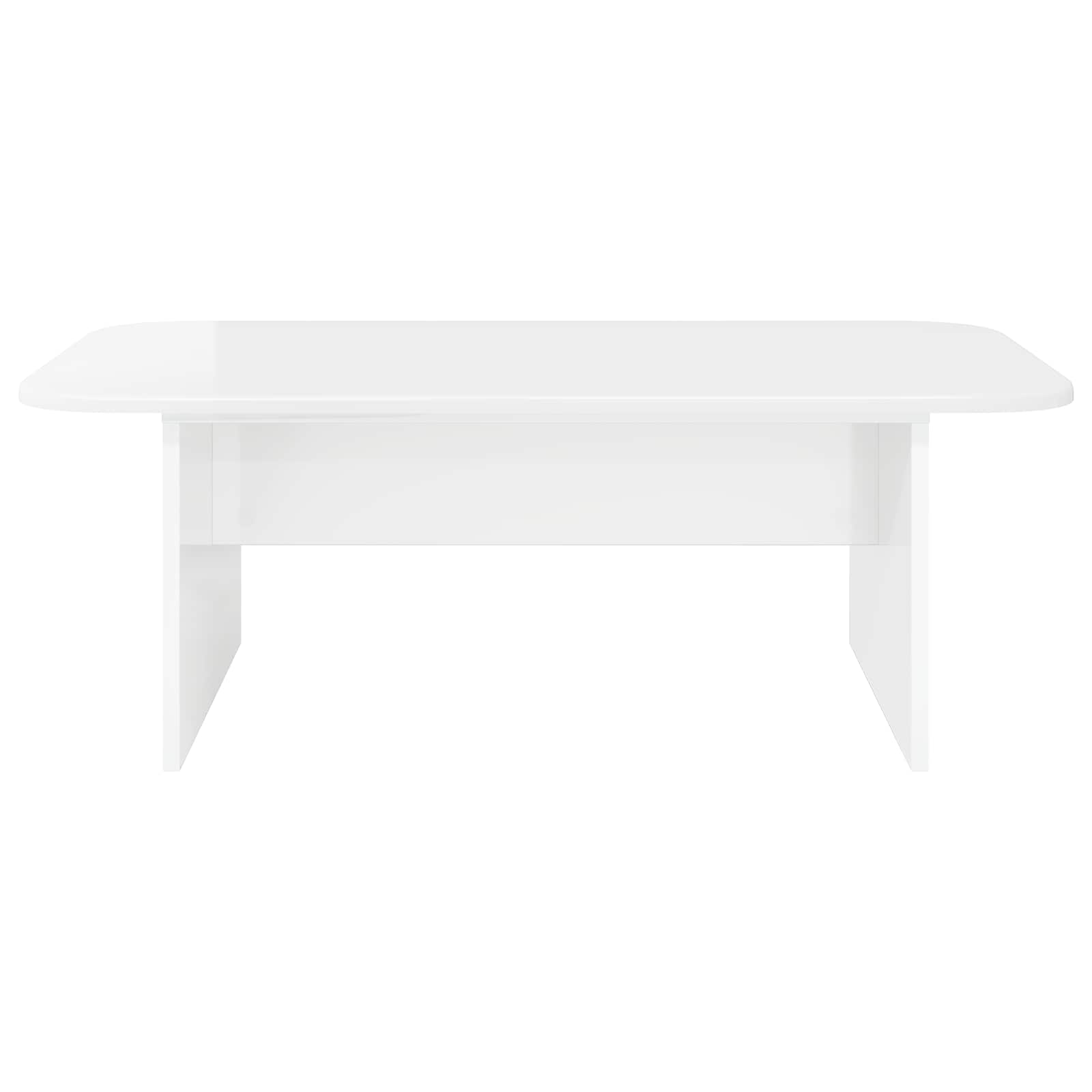 Klubska miza Visok sijaj bela 93 x 53 x 33 cm Konstruiran les - slika 5