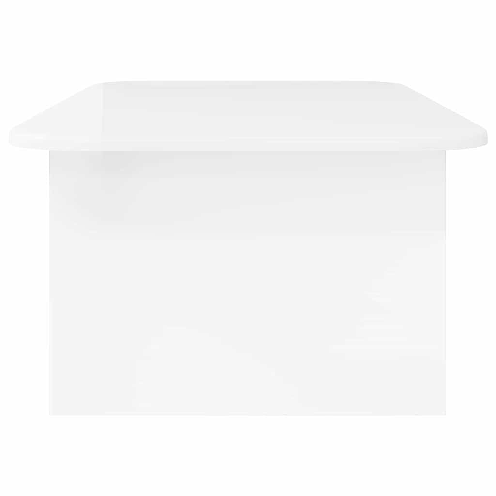 Klubska miza Visok sijaj bela 93 x 53 x 33 cm Konstruiran les - slika 6