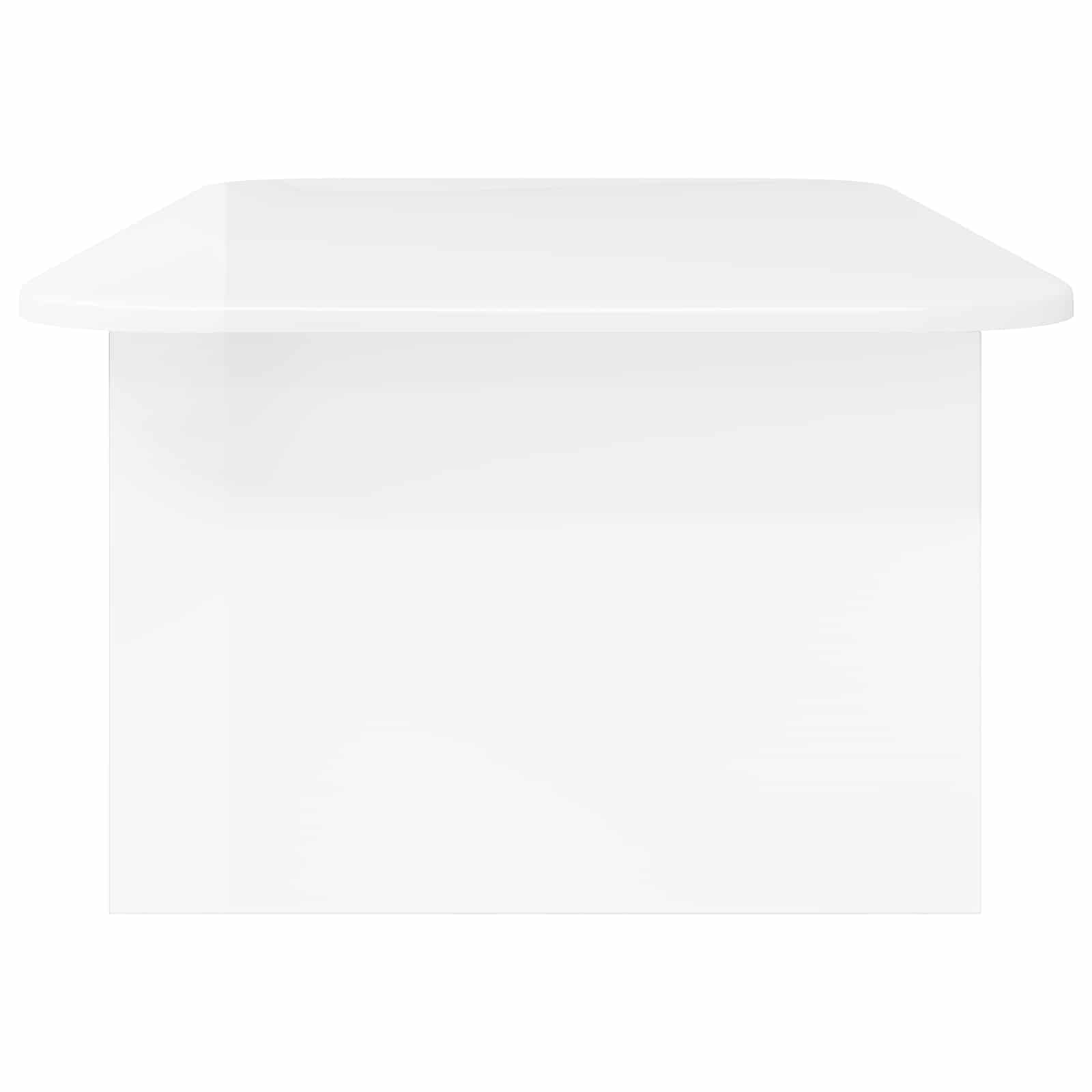 Klubska miza Visok sijaj bela 93 x 53 x 33 cm Konstruiran les - slika 6
