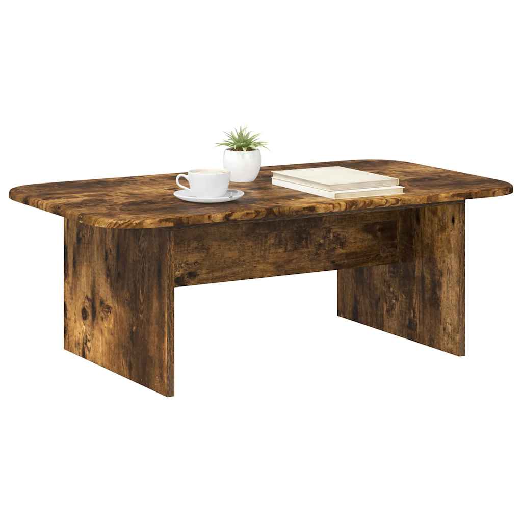 vidaXL Salontafel Gerookt eiken 93 x 53 x 33 cm Bewerkt hout