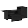 vidaXL Konsoollaud Must tamm 91,5 x 35 x 38,5 cm Tehispuit