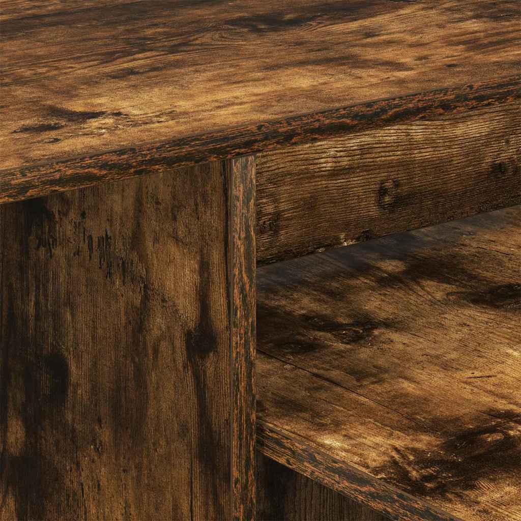 Konzolna miza Dimljeni oreh 91,5 x 35 x 38,5 cm Konstruiran les - slika 8